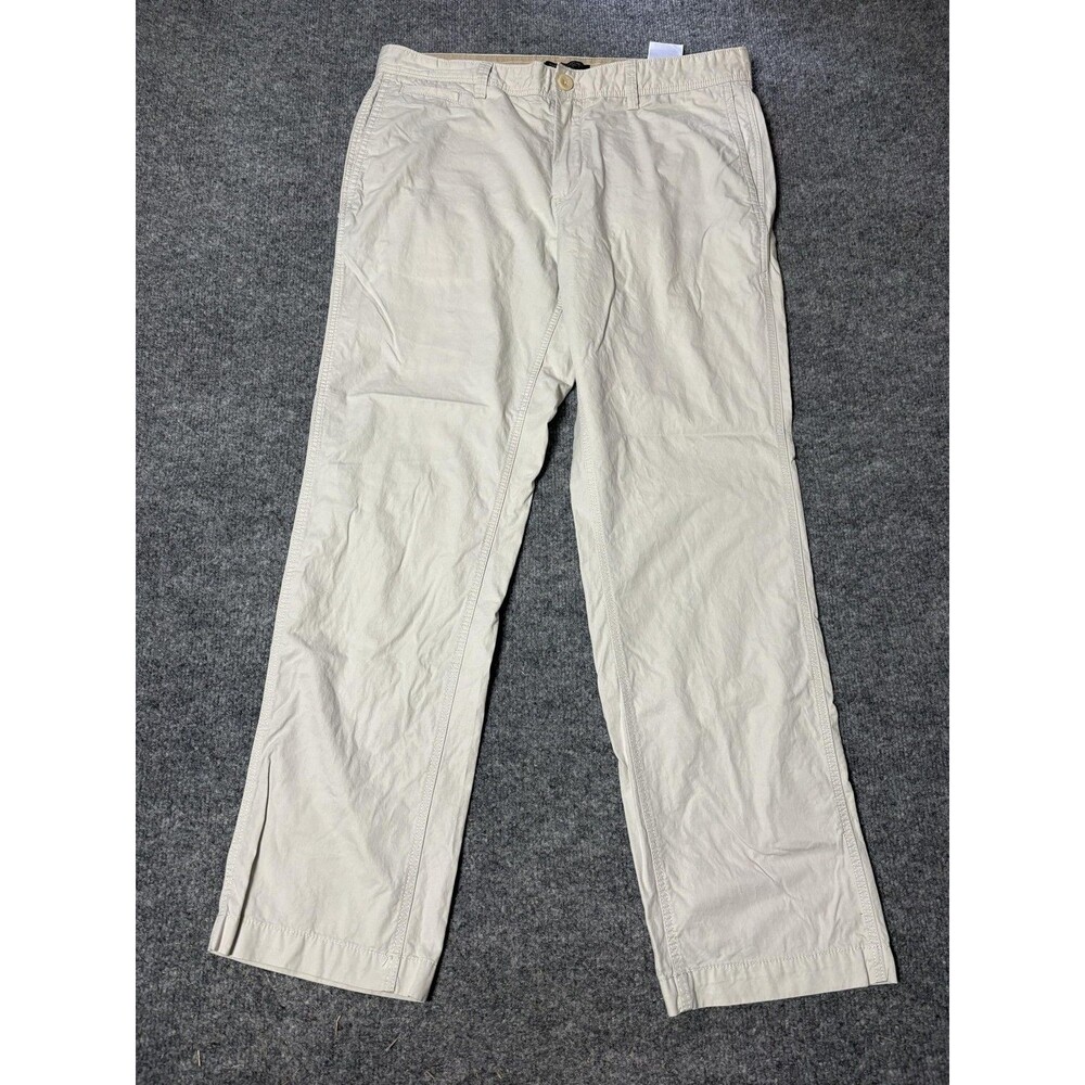 Banana Republic Chino Pants Mens 33x30 White Aiden Regular Fit Cotton Casual